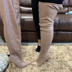 Forever 21 Faux Leather Over the knee Boots